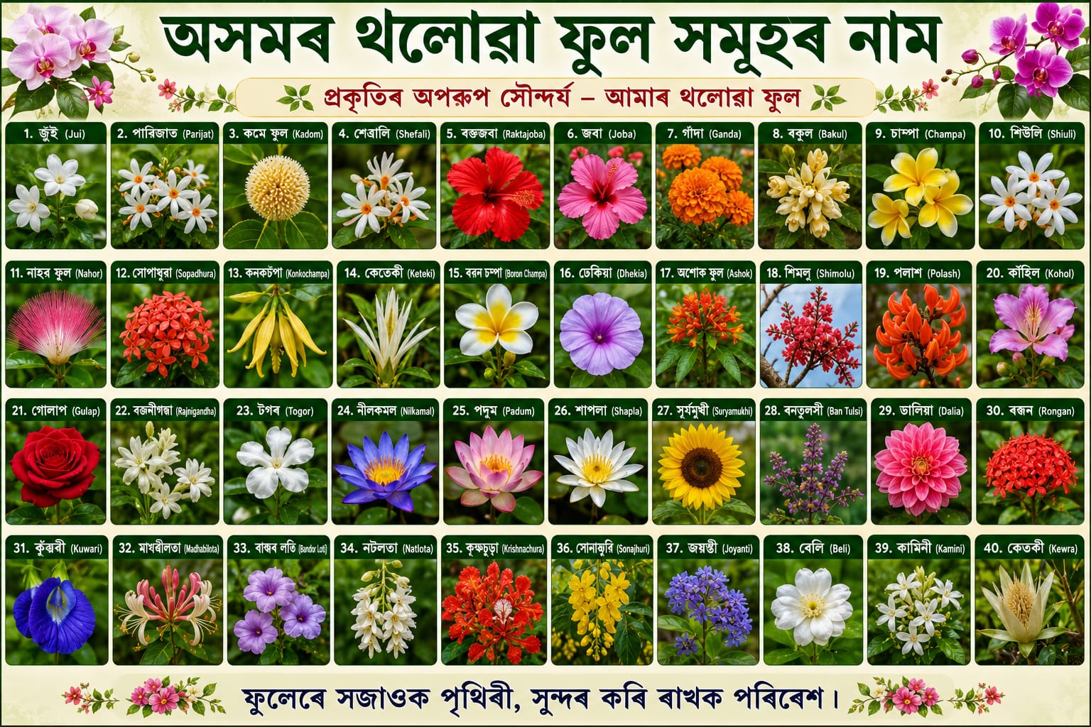 জৈৱিকভাবে থলোৱা ফুলৰ খেতি আৰু বানিজ্যিকৰন